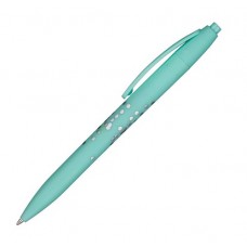 Ручка шариковая Attache Romance масляная, Soft touch, зеленый корпус, цвет чернил-синий